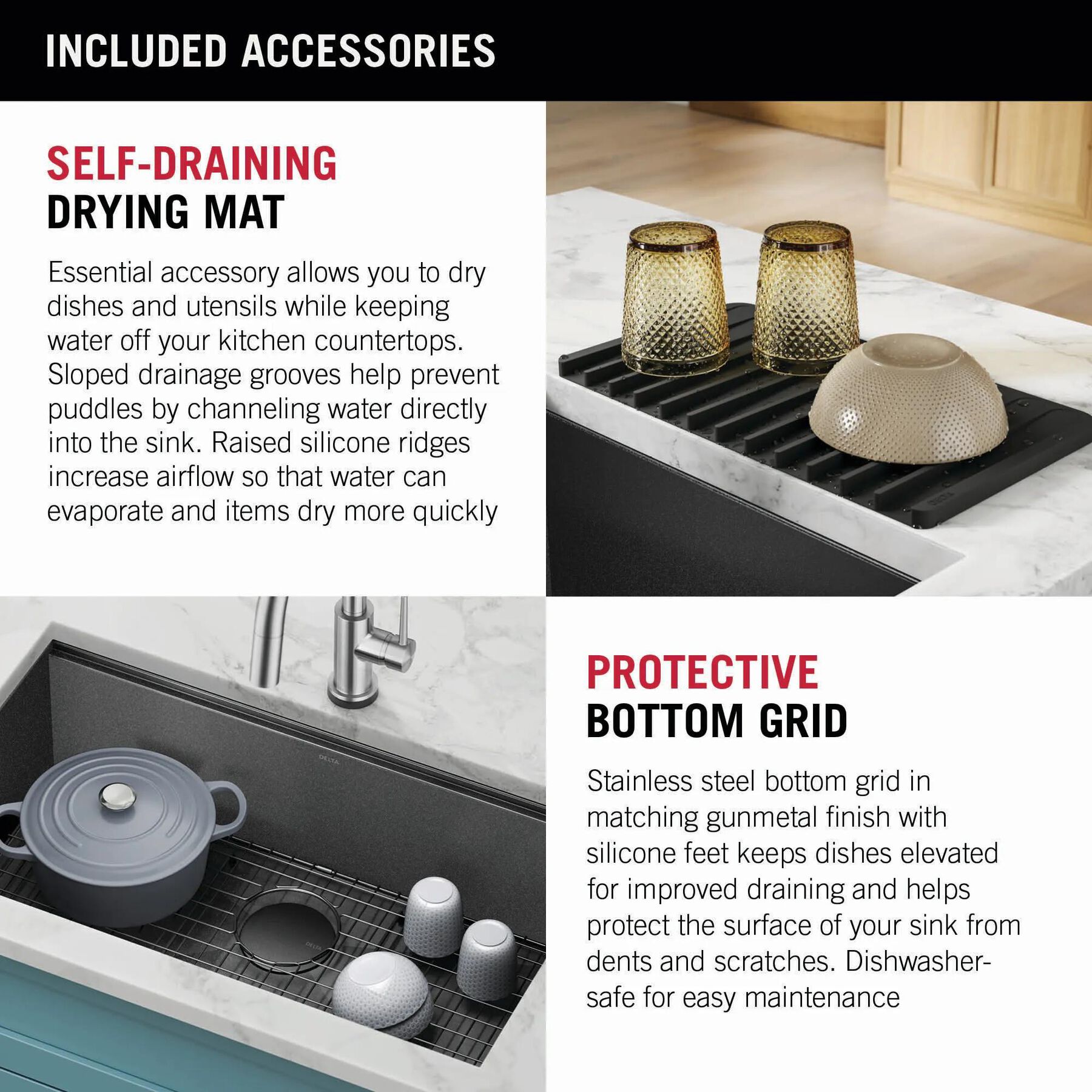27&rdquo; Undermount 16 Gauge Workstation Kitchen Sink Single Bowl with WorkFlow&trade; Ledge and Accessories